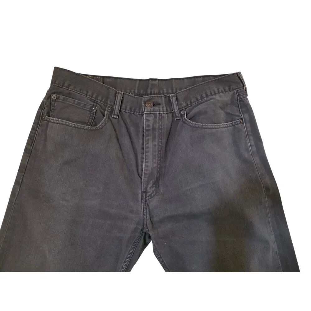 Levi's 505 Men's Jeans 38x32 Black Regular Fit Straight Leg Denim